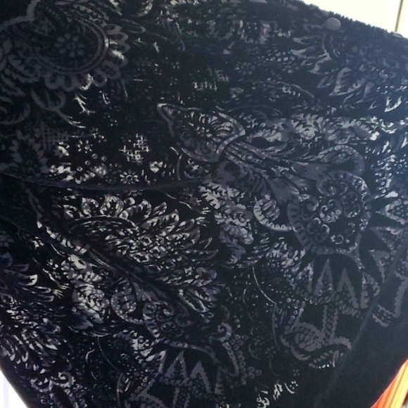 NWT Linda Allard Ellen Tracy silk Velvet burnout tunic button down blouse sz 12 - Picture 7 of 8